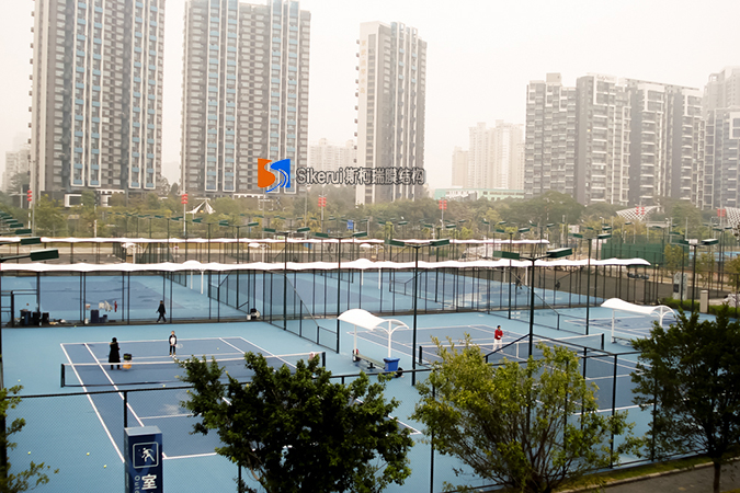 深(shen)圳灣(wan)網毬(qiu)中心長廊(lang)膜(mo)結構